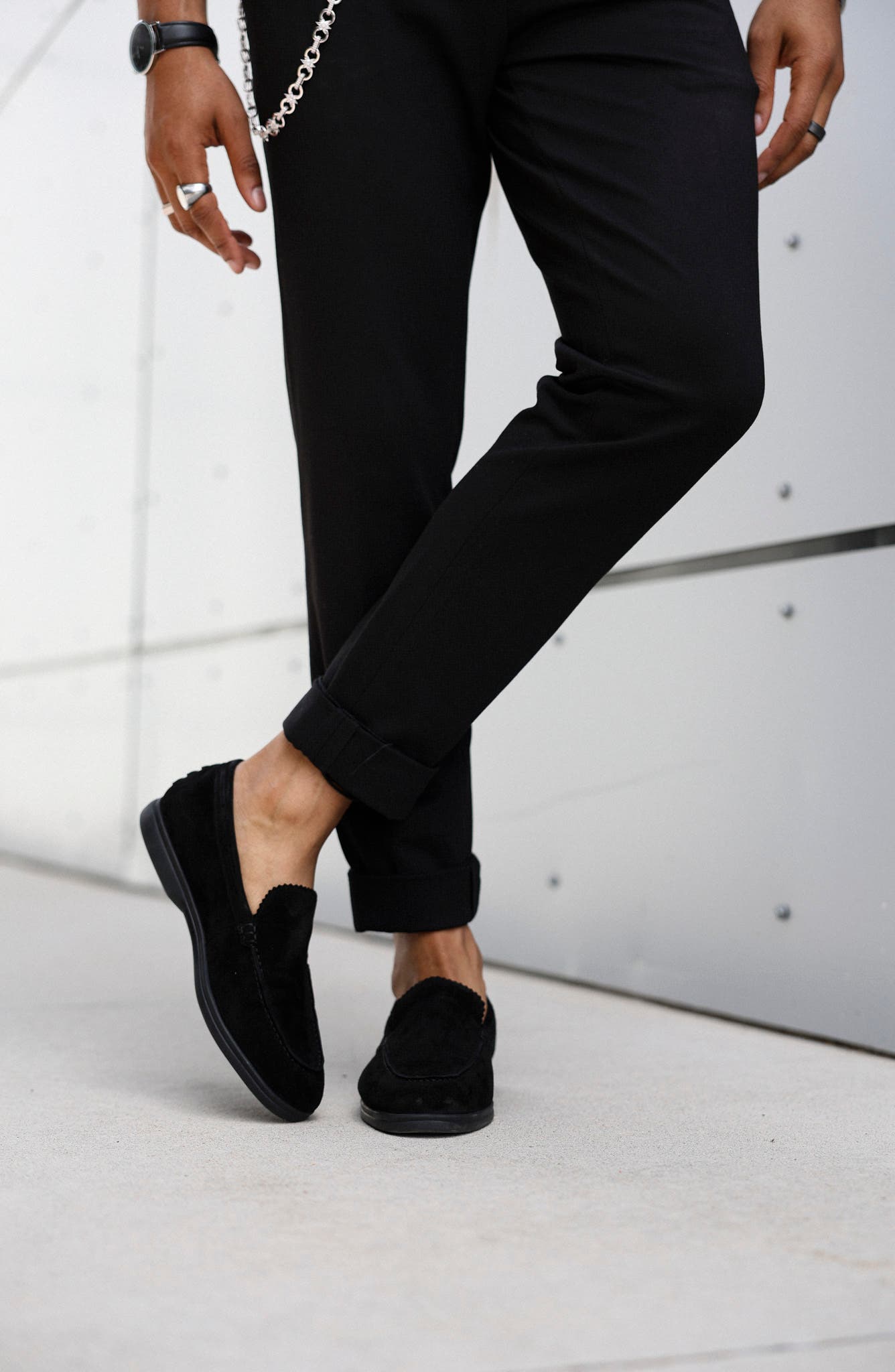 Venetian Loafer, Alternate, color, BLACK SUEDE