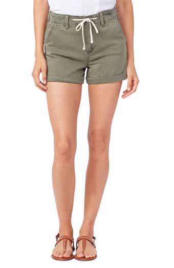 PAIGE Christy Drawstring Twill Shorts