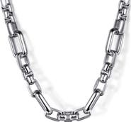 Gabriel & Co. Men's Contemporary Sterling Silver Chain Necklace