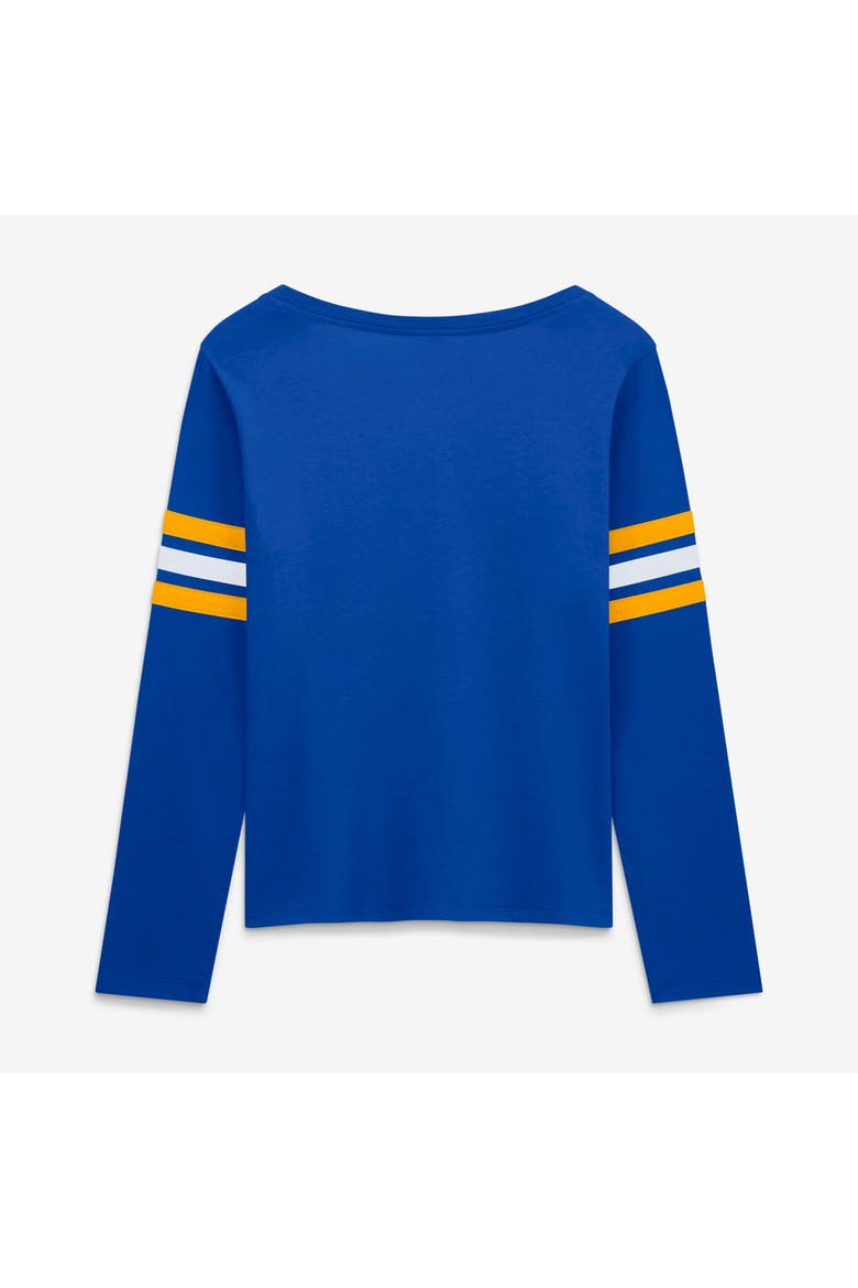 Women's Fanatics  Royal Los Angeles Rams Team First Coverage Scheme Lace-Up Long Sleeve T-Shirt, Alternate, color, Royal
