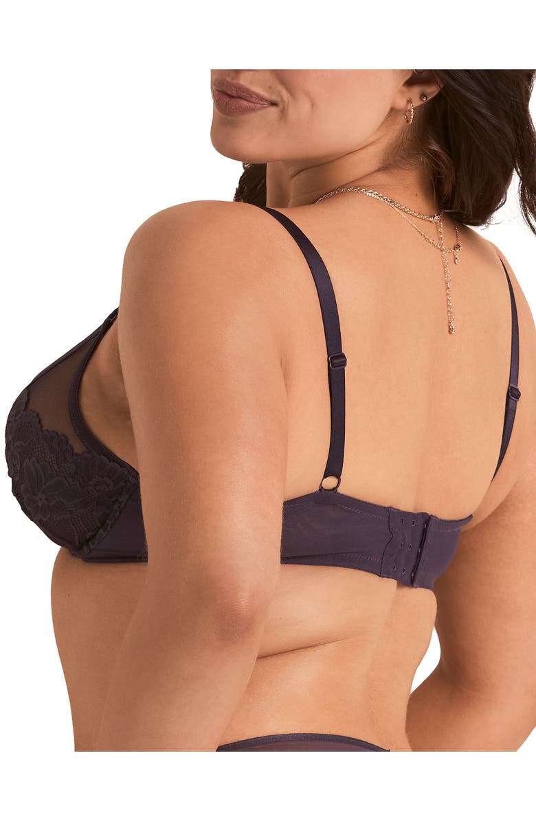 Adore Me Cam Unlined Plunge Bra, Alternate, color, Dark Purple