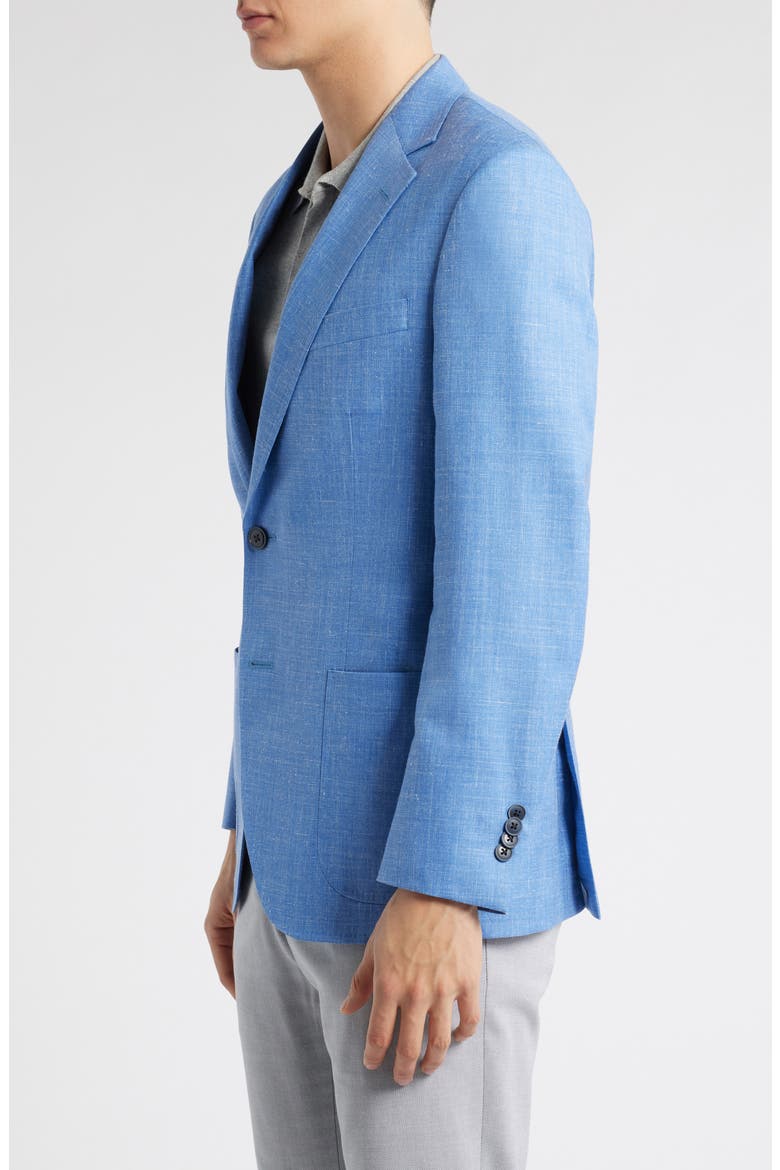 Wool Slubs Peter Millar Hyperlight Soft Light Blue Slub Wool & Silk Blend Sport ...