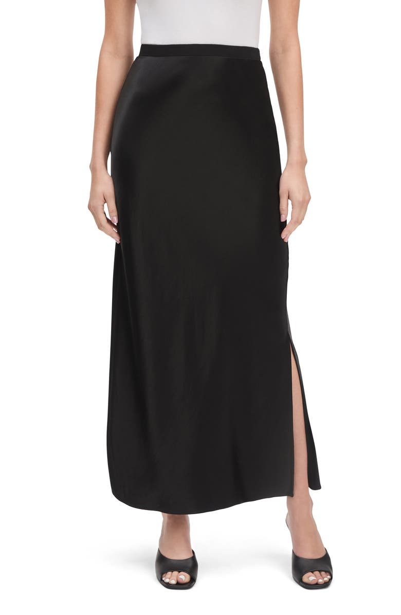 Favorite Daughter The Josie Satin Skirt, Main, color, Black