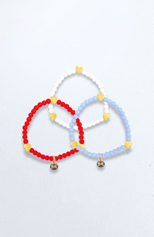 Bits & Bows Hearts Girls' Bracelet Set In Multi
