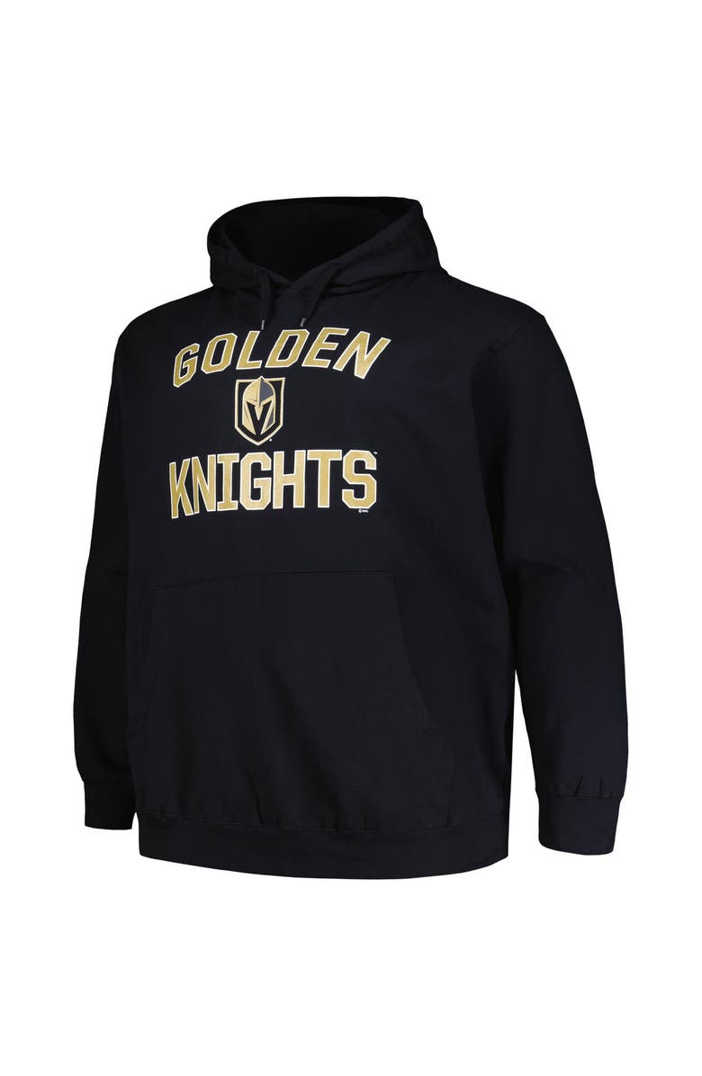 PROFILE Men's Profile Black Vegas Golden Knights Big & Tall Arch Over Logo Pullover Hoodie, Alternate, color, Black