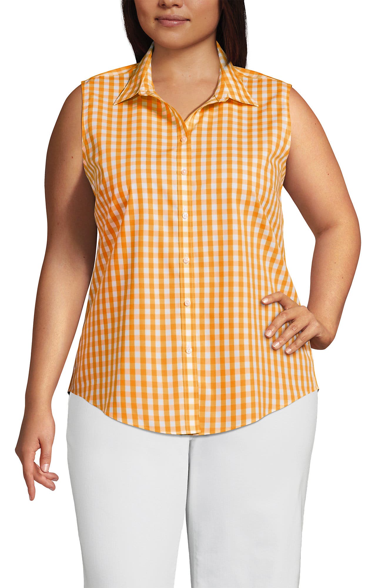 Plus Size No Iron Sleeveless Shirt - image 5