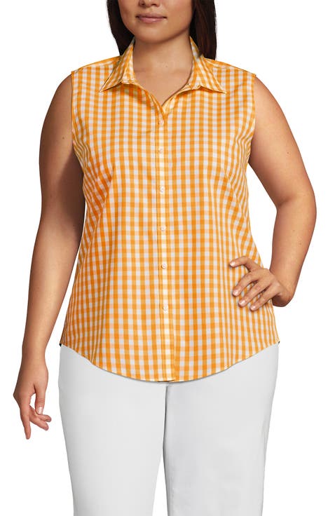 Plus Size No Iron Sleeveless Shirt