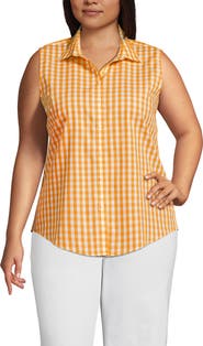 Lands' End Plus Size No Iron Sleeveless Shirt
