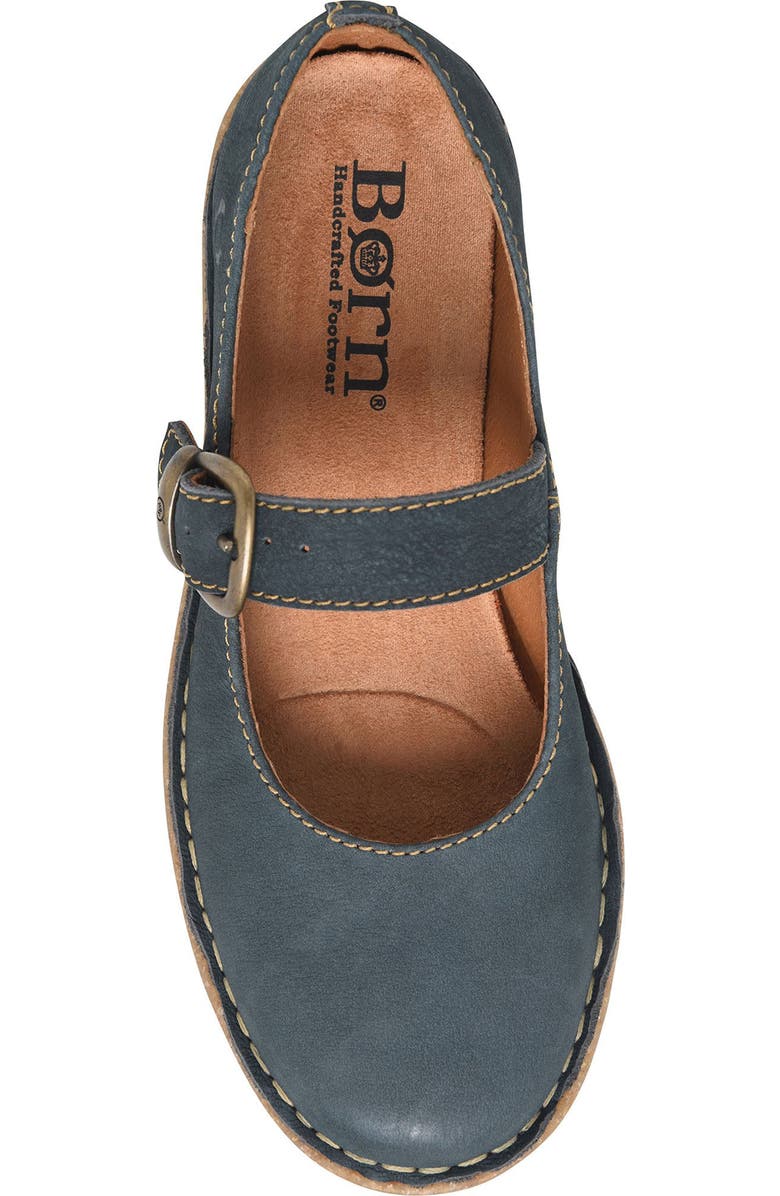 Børn Naomi Mary Jane Flat, Alternate, color, Navy Nubuck