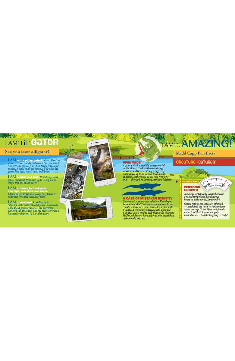 Madd Capp I Am Lil' Gator 100 Pieces Animal Shaped Jigsaw Puzzle, Multicolored, Alternate, color, Multicolored