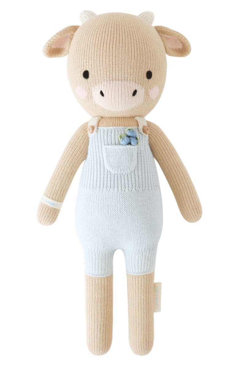 cuddle+kind Asher the Cow Stuffed Animal, Main, color, Blue