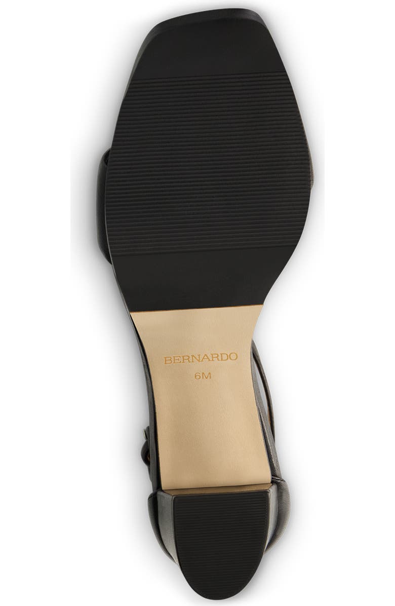 Bernardo Footwear Carla Square Toed Ankle Strap Sandal, Alternate, color, Black Antique Calf