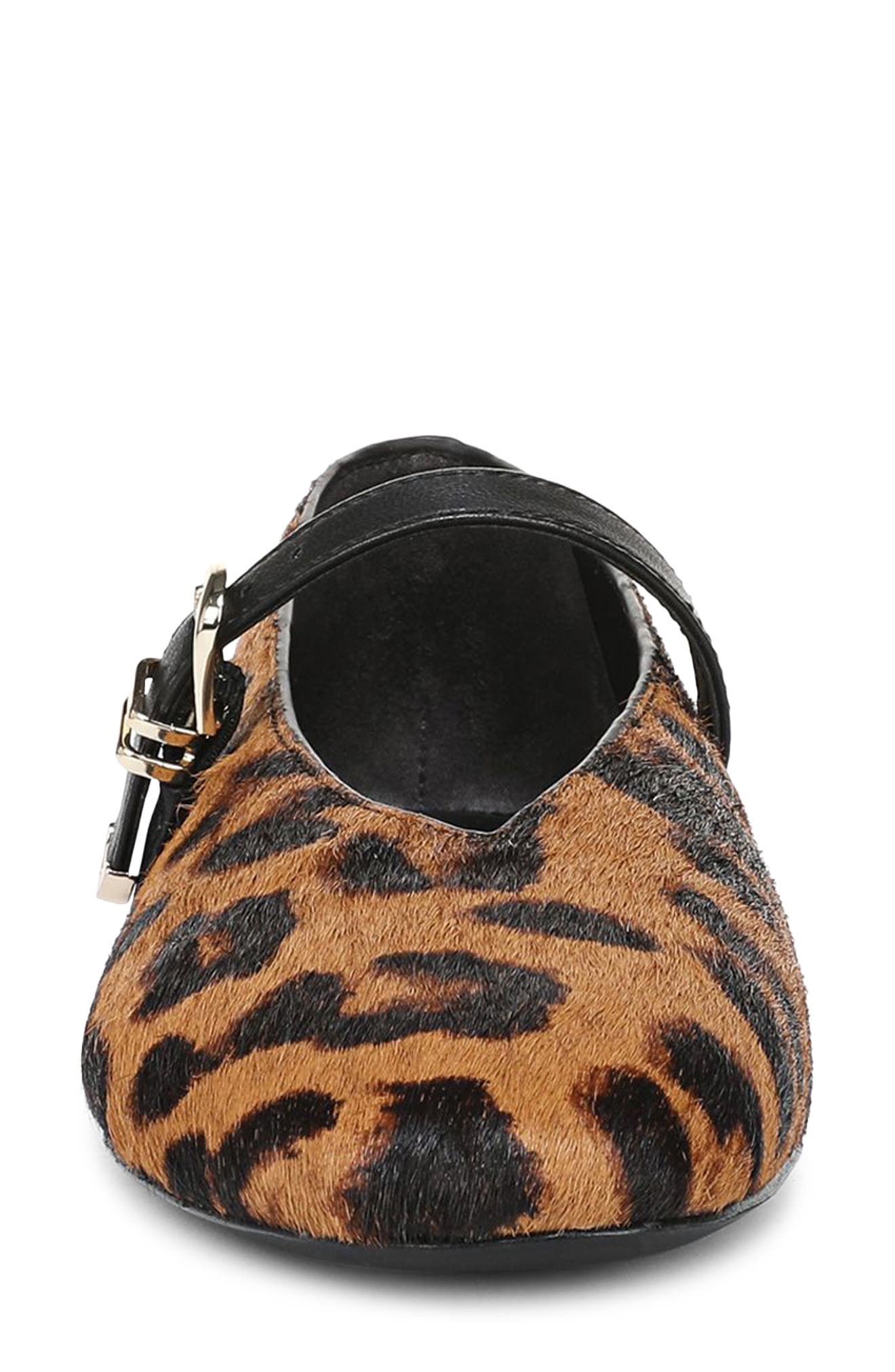 Favorite Daughter Margot Genuine Calf Hair Mary Jane Flat, Alternate, color, Brandy Brown Leopard Print