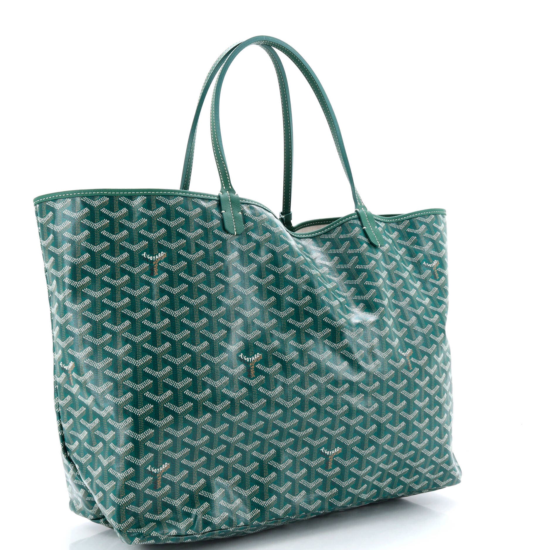 Pre-Owned Goyard Saint Louis Tote Coated Canvas GM, Alternate, color, Green