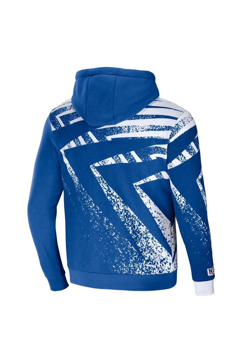 Men's NFL x Staple Royal Los Angeles Rams All Over Print Pullover Hoodie, Alternate, color, Royal