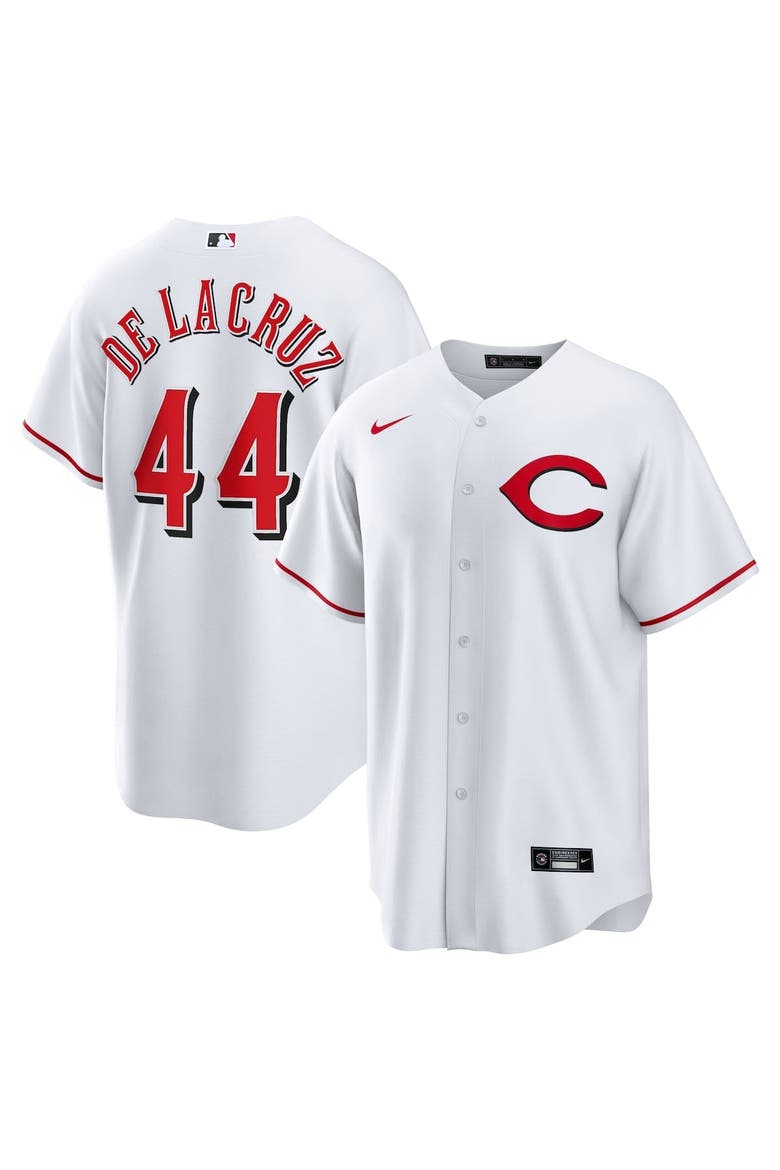 Men's Nike Elly De La Cruz White Cincinnati Reds Alternate 2 Replica 2.0 Player Jersey, Main, color, White