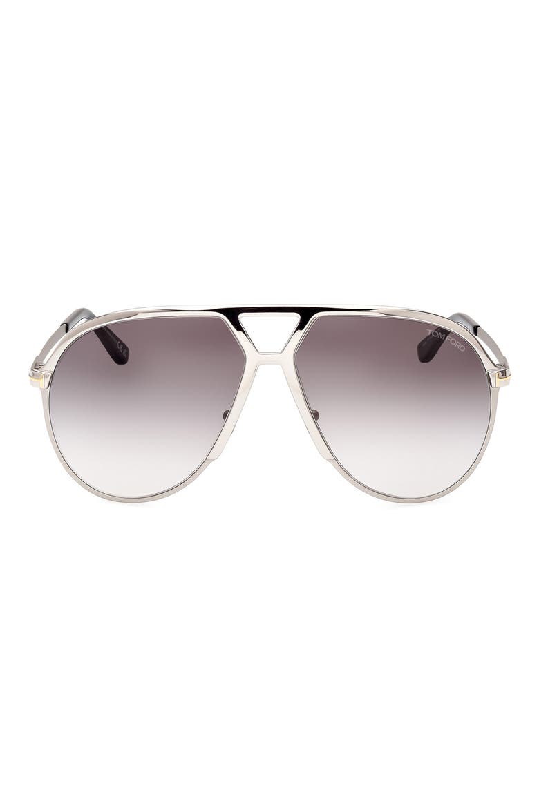 TOM TOM FORD Xavier 64mm Gradient Oversize Pilot Sunglasses