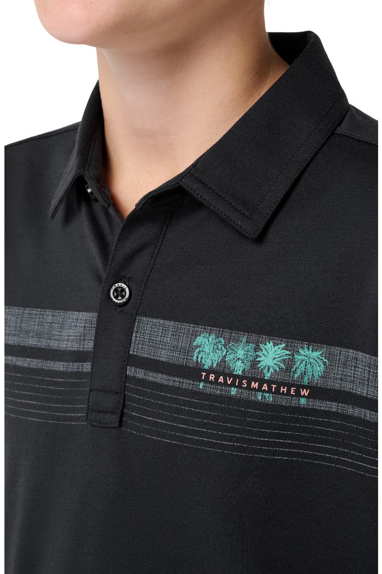 Kids' Featherwight Chest Stripe Polo, Alternate, color, BLACK