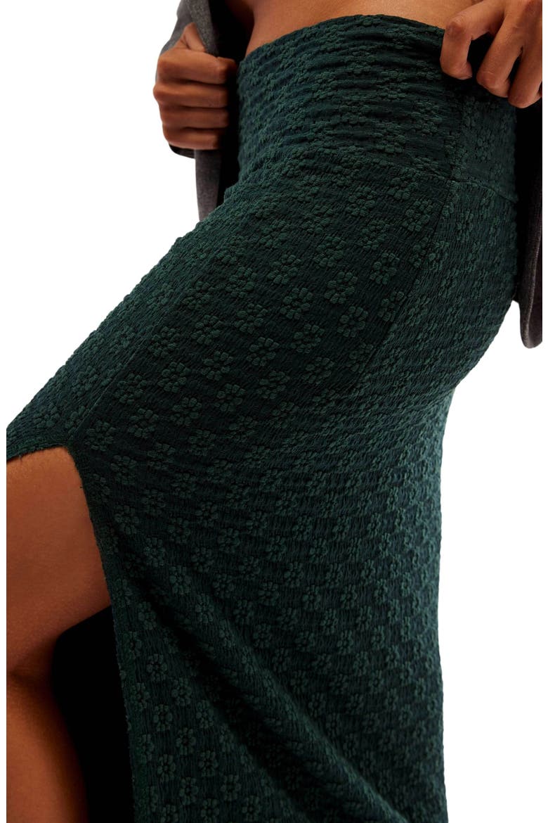 Valentina Jacquard Midi Skirt, Alternate, color, IVY GREEN