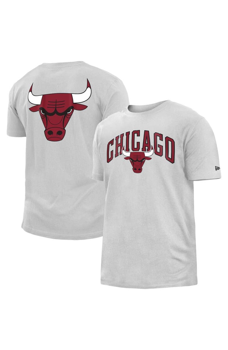 New Era Men's New Era White Chicago Bulls 2022/23 City Edition Brushed Jersey T-Shirt, Main, color, 