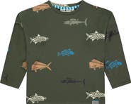 Stains and Stories by Babyface Multicolor Fish Long Sleeve T-Shirt