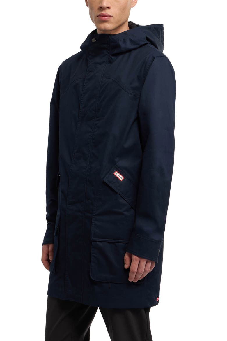 Downing Hooded Rain Jacket, Alternate, color, NIGHT SKY