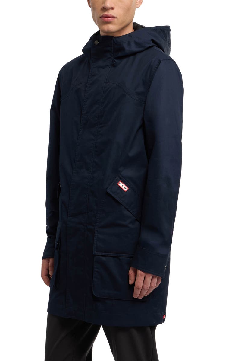 Hunter Downing Hooded Rain Jacket, Alternate, color, Night Sky