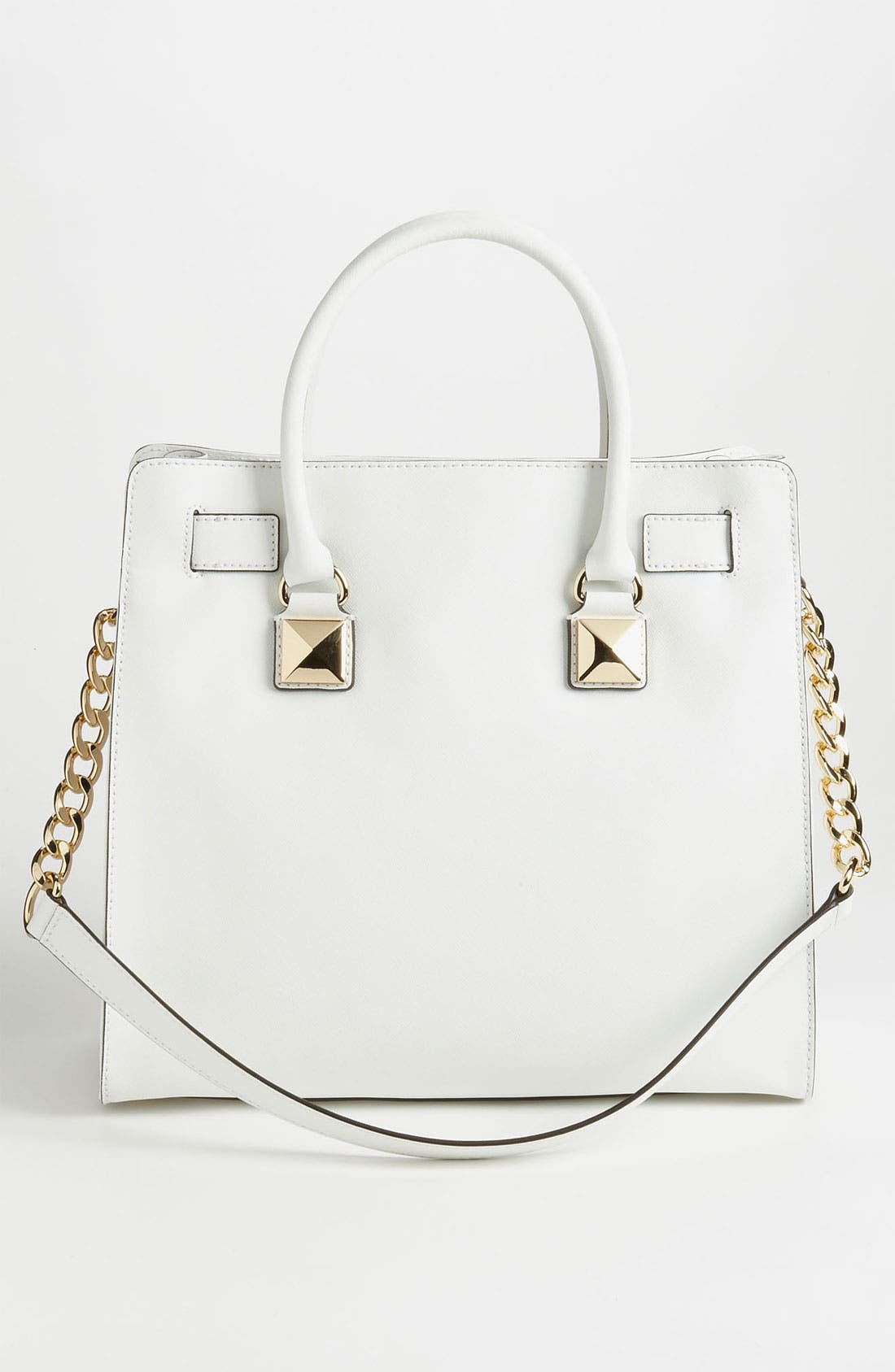 'Hamilton - Large' Studded Leather Tote, Alternate, color, OPTIC WHITE