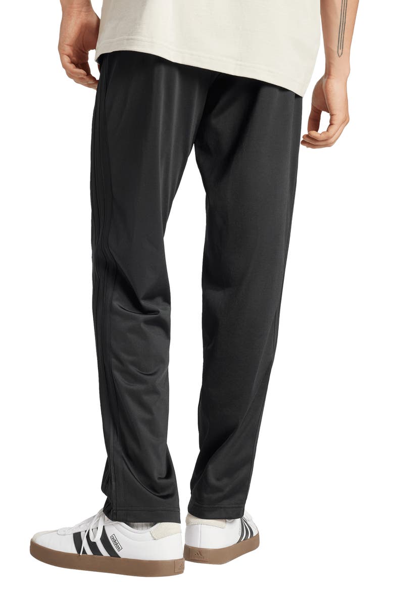 Essentials 3-Stripes Track Pants, Alternate, color, BLACK/ BLACK