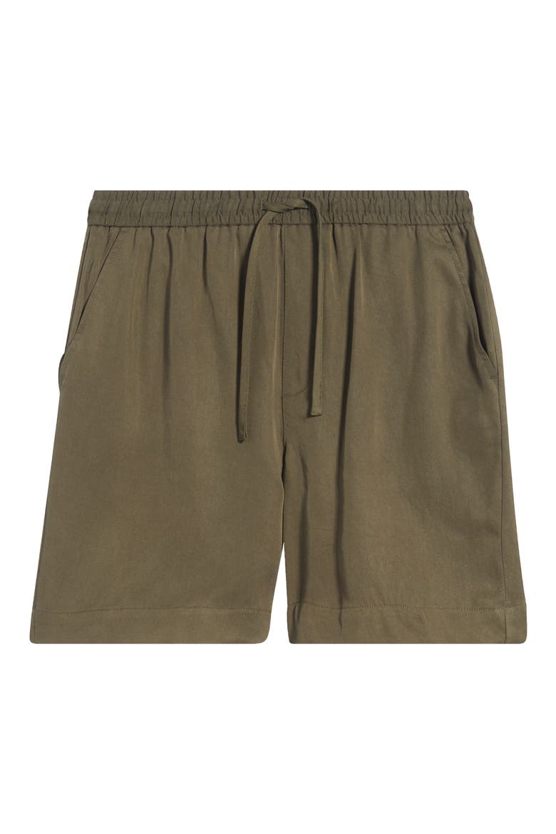 Tencel Lyocell Drawstring Shorts, Main, color, KHAKI