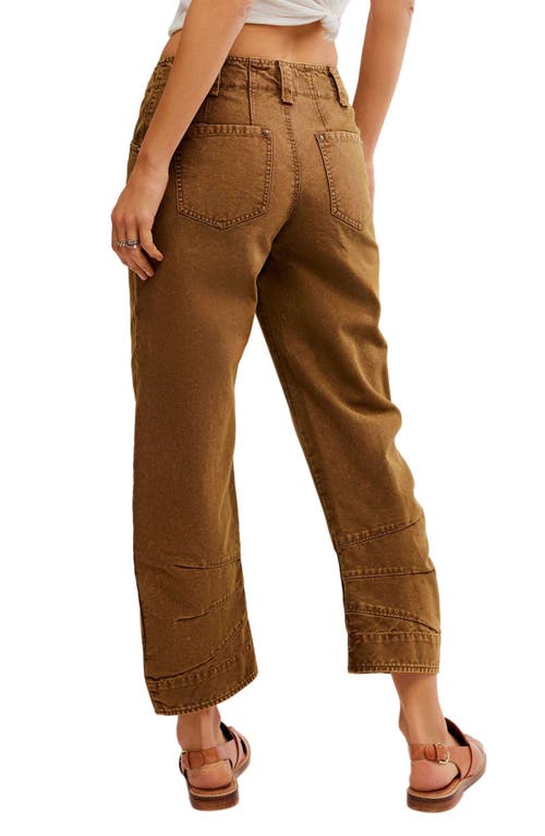 Free People Supersonic High Waist Slim Crop Jeans In Breen