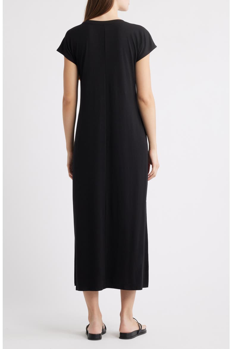 Crewneck Maxi Dress, Alternate, color, BLACK
