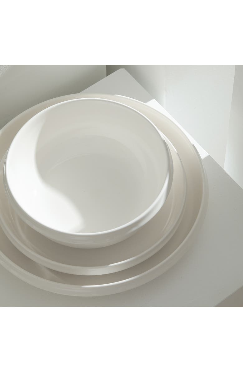 Stone Lain Verso Porcelain 24-Piece Dinnerware Set, Alternate, color, White
