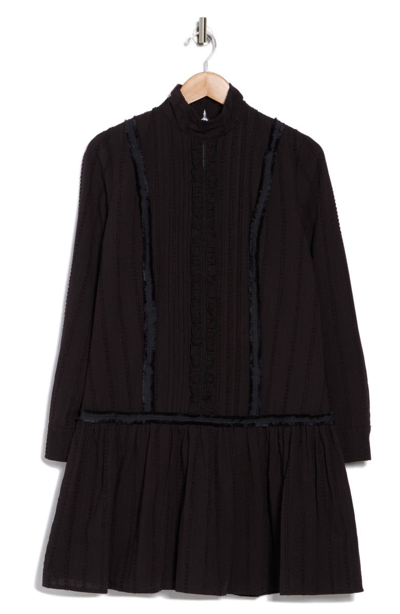 AREA STARS Sara Dropwaist Long Sleeve Dress, Alternate, color, Black