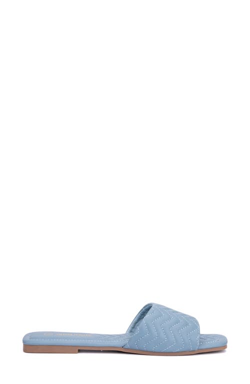 Olivia Miller Sundae Chevron Slide Sandal In Blue