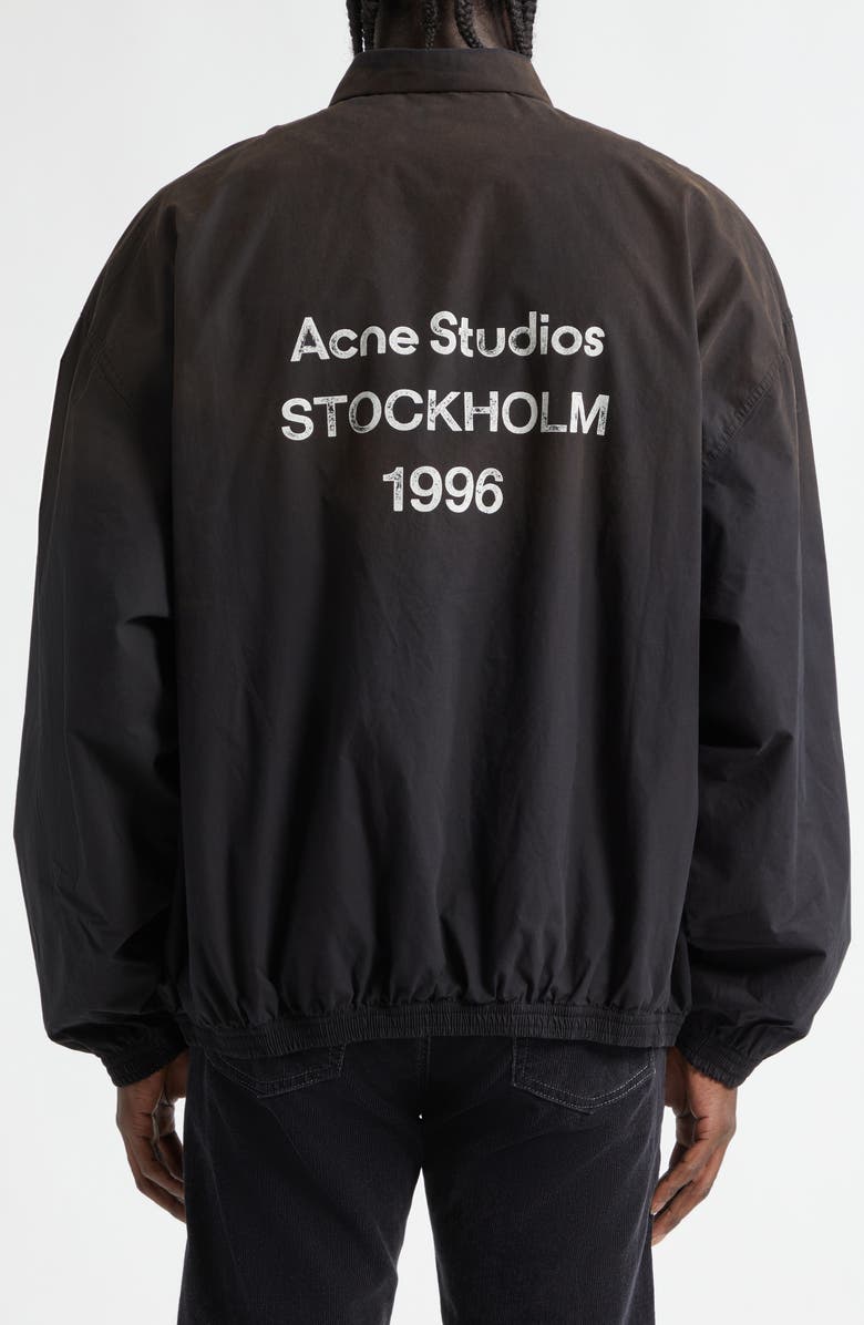 Acne Studios Olando Logo Jacket, Alternate, color, Black