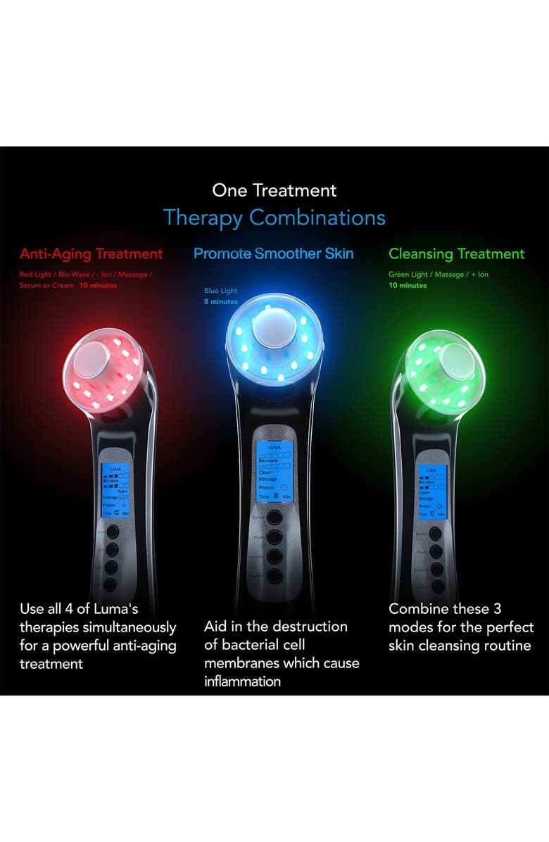 PURE DAILY CARE Luma 4-in-1 Skin Therapy Wand - Ion Therapy LED Light Machine, Alternate, color,