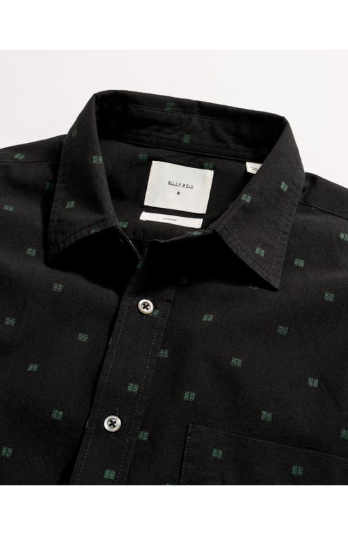 Billy Reid Standard Fit Geometric Dobby Button-up Shirt In Black
