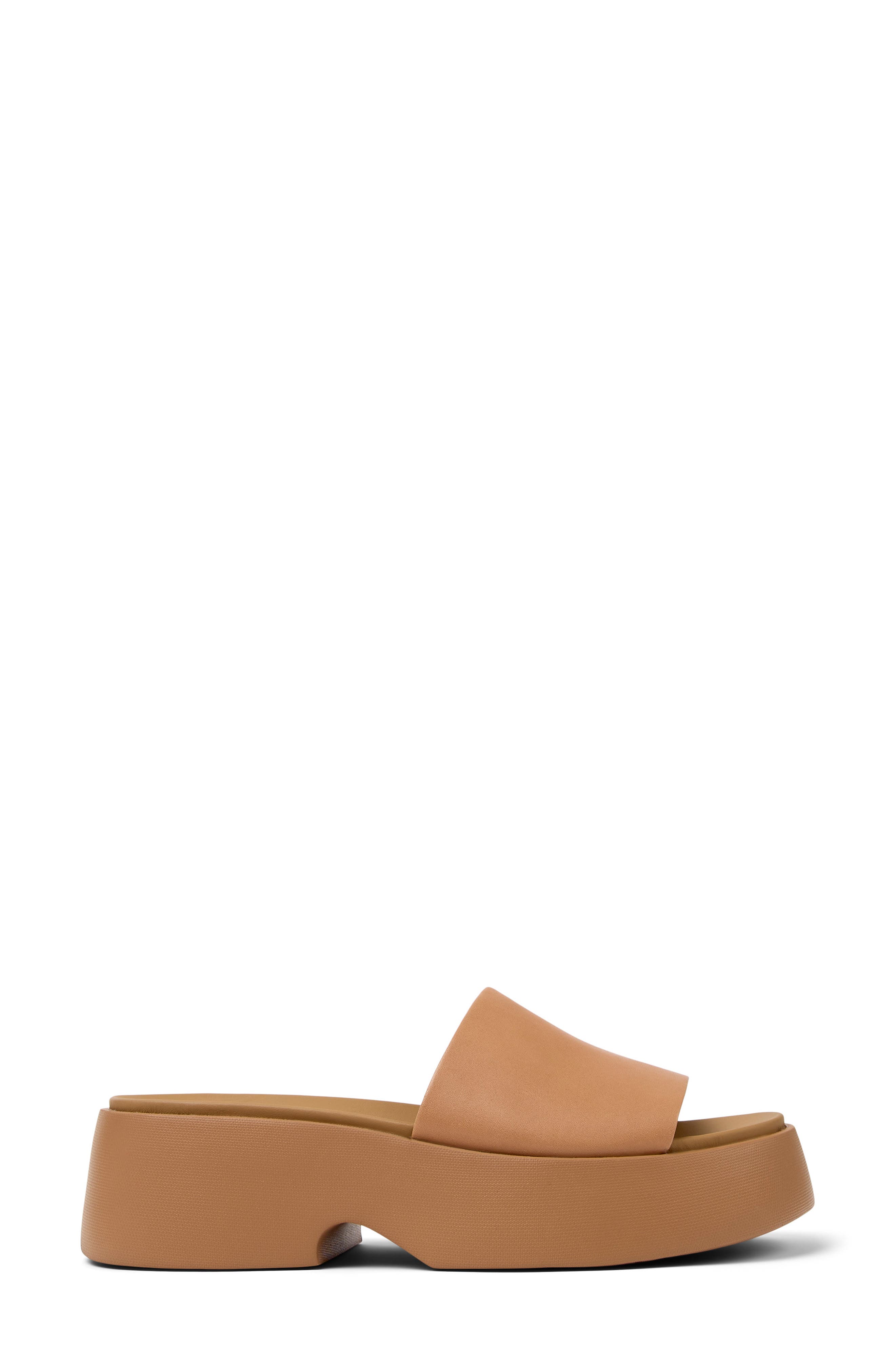 Camper Tasha Platform Slide Sandal, Alternate, color, Beige