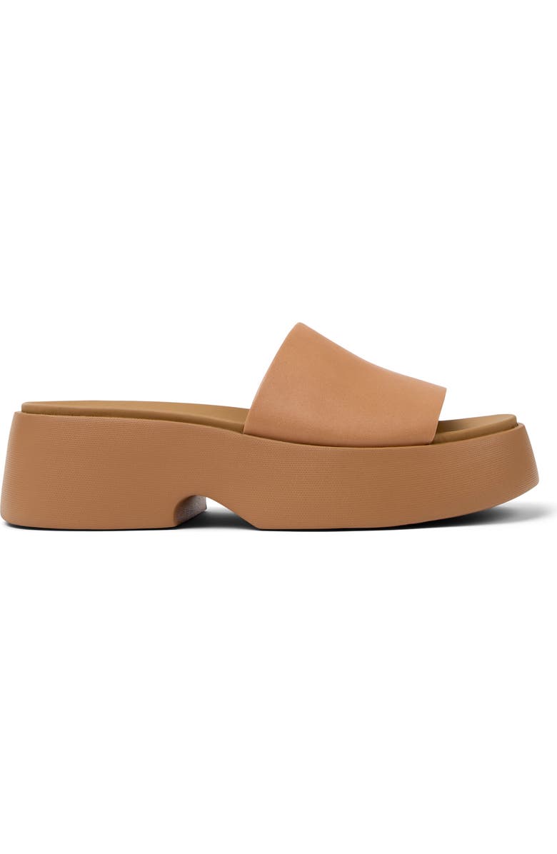 Camper Tasha Platform Slide Sandal, Alternate, color, Beige