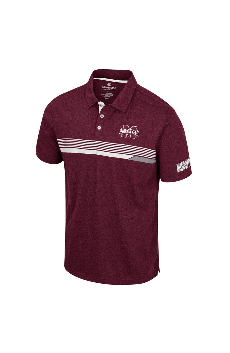 COLOSSEUM Men's Colosseum  Maroon Mississippi State Bulldogs No Problemo Polo, Alternate, color, Maroon