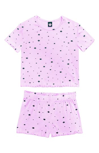 Pixielane Kids' 2-piece Easy Tee & Shorts Set In Pink