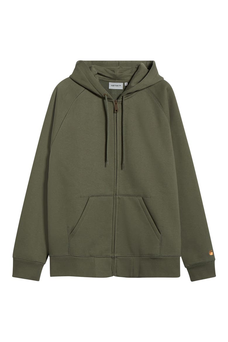 Chase Cotton Blend Zip-Up Hoodie, Alternate, color, LEAF / GOLD