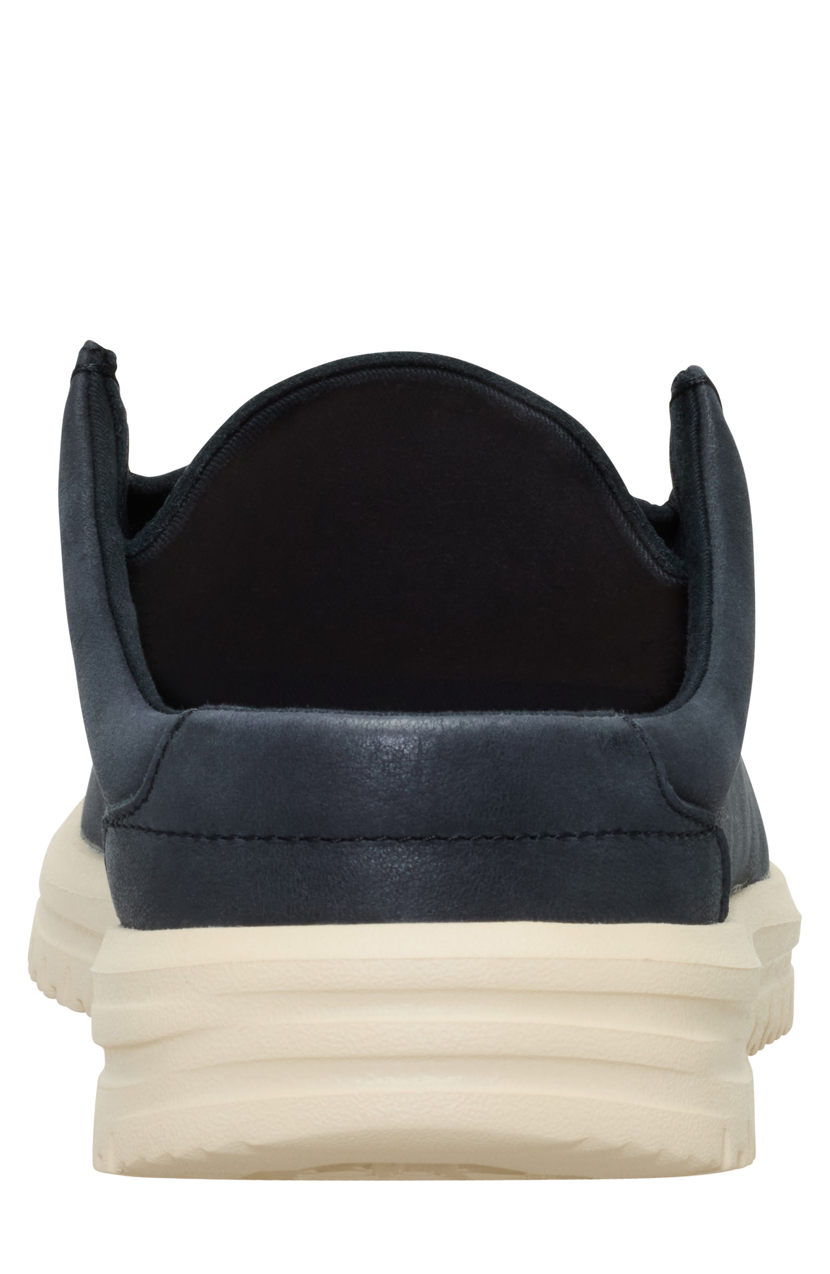 Hey Dude Wally NXT Leather Loafer Mule, Alternate, color, Black/ Wood Ash