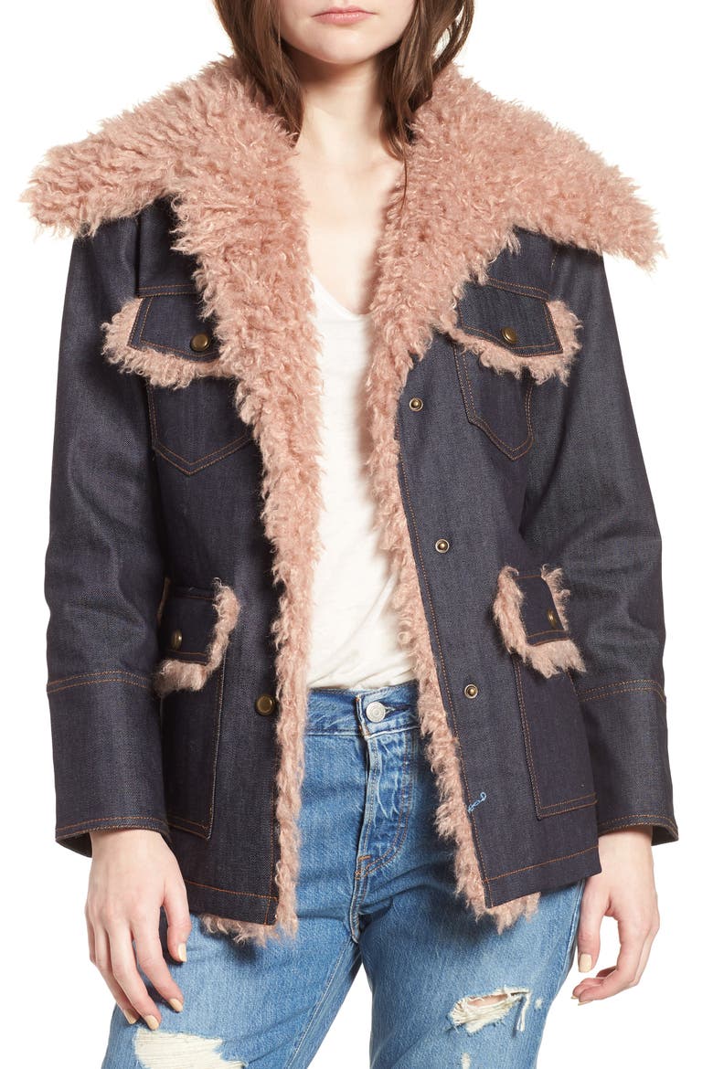 Denim & Faux Shearling Trucker Jacket video