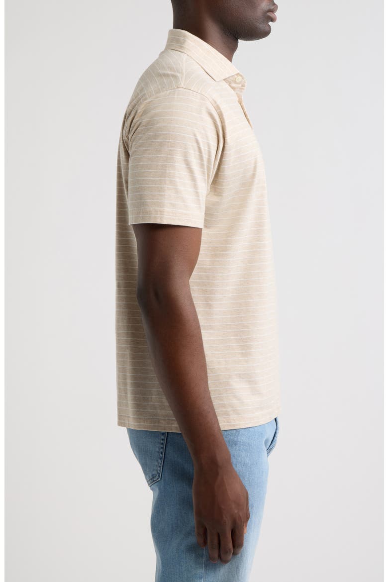 Crown Crafted Excursionist Flex Pinstripe Polo, Alternate, color, TRUFFLE