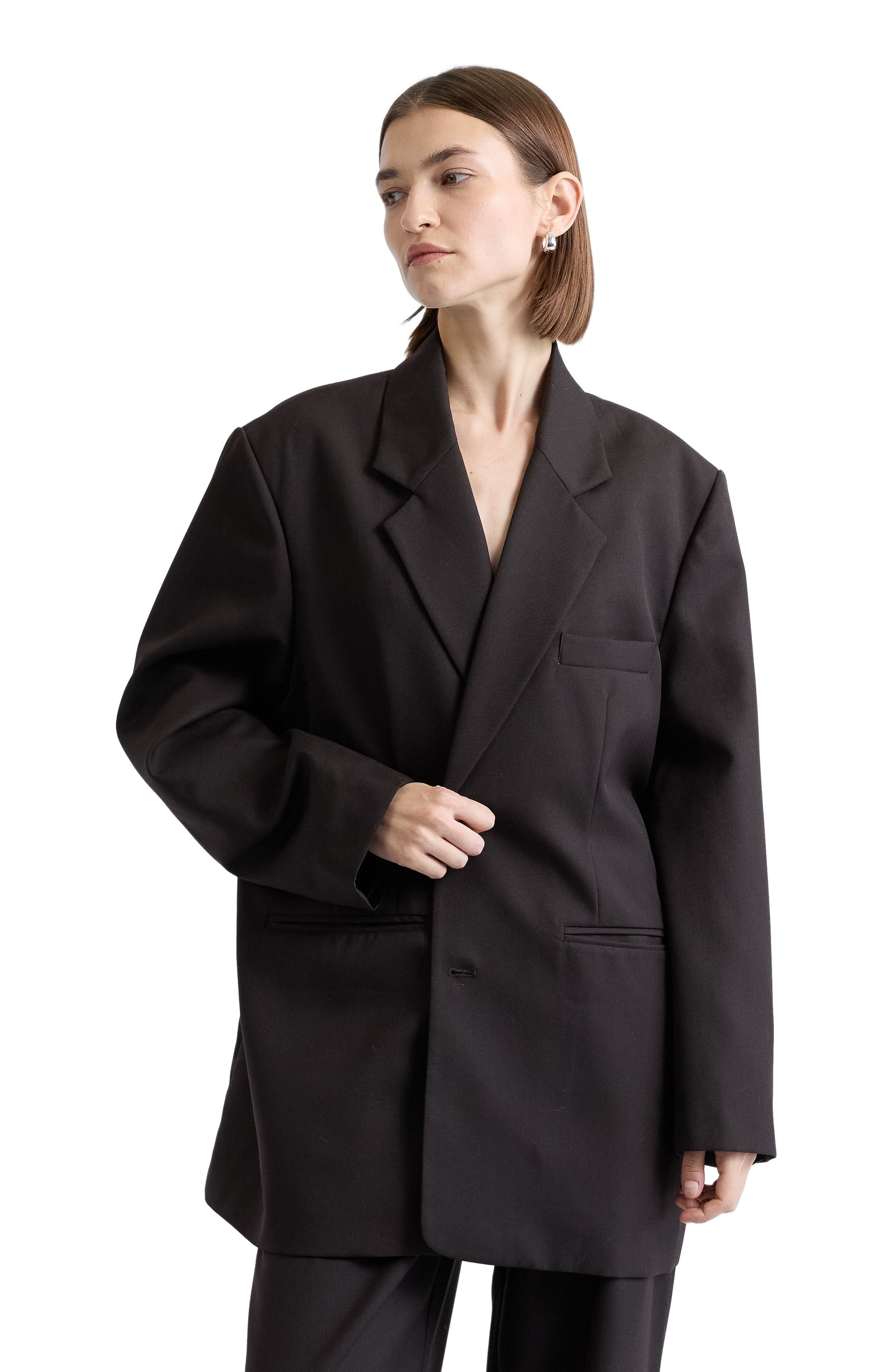 Oversized Double Button Blazer - image 3