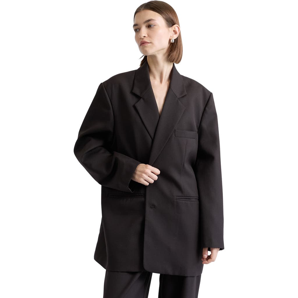 Almina Concept Oversized Double Button Blazer in Dark Espresso at Nordstrom, Size X-Small