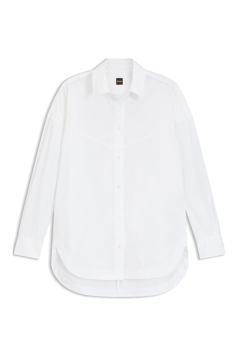 Bostaffa Cotton Button-Up Shirt, Alternate, color, WHT