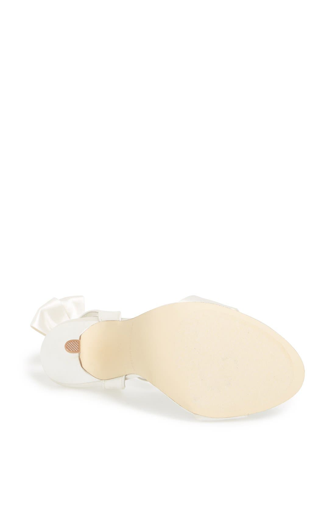 'Milan' Satin Sandal, Alternate, color, IVORY